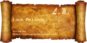 Lach Melinda névjegykártya