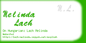 melinda lach business card